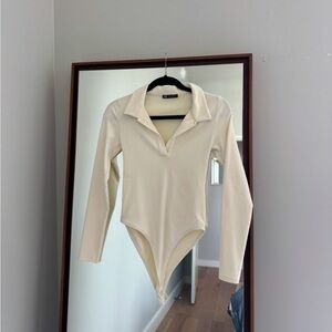 Zara POLO COLLAR BODYSUIT S